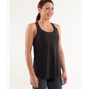 Lululemon Black Racerback Tank Top Athletic Workout Athleisure Women's